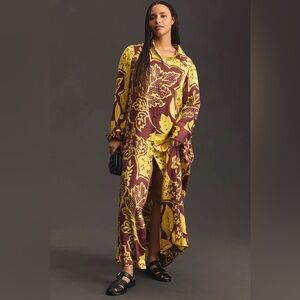 Corey Lynn Calter Long-Sleeve Printed Shirt Dress